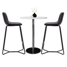 Load image into Gallery viewer, Set of 2 PU Leather Bar Stools Pub Chairs with Metal Legs