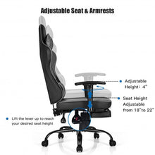 Load image into Gallery viewer, Massage Gaming Chair Recliner w/Footrest and Adjustable Armrests for Home&Office