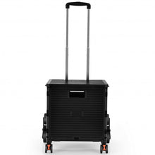 Load image into Gallery viewer, Costway Foldable Utility Cart for Travel and Shopping-Black