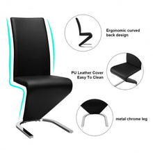 Load image into Gallery viewer, 2 pcs High Back W/U - Shaped PU Leather Dining Chairs
