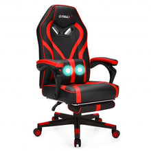 Load image into Gallery viewer, Computer Massage Gaming Recliner Chair with Footrest-Red