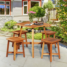 Load image into Gallery viewer, 5PCS Acacia Patio Dining Set
