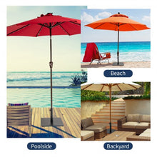 Load image into Gallery viewer, Steel Heavy Duty Patio Market Umbrella Base with 3 Adapters for Backyard