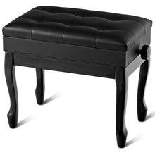 Load image into Gallery viewer, Height Adjustable PU Leather Piano Bench with Storage