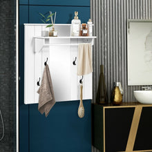 Load image into Gallery viewer, Wall Mounted Mirror Coat Hat Rack Storage Shelf