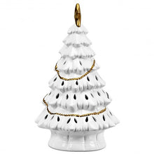 Load image into Gallery viewer, 11" Pre-Lit Ceramic Hollow Christmas Tree with LED Lights