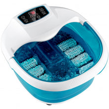 Load image into Gallery viewer, Foot Spa Tub with Bubbles and Electric Massage Rollers for Home Use-Blue