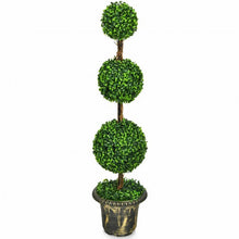 Load image into Gallery viewer, 4 ft Artificial Topiary Triple Ball Tree Plant