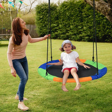 Load image into Gallery viewer, 40" Flying Saucer Tree Swing Outdoor Play Set w/ Adjustable Ropes Gift for Kids