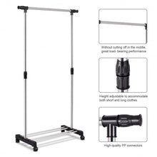 Load image into Gallery viewer, Adjustable Rolling Garment Rack Closet Organizer