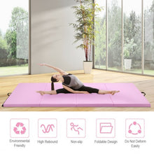 Load image into Gallery viewer, 4' x 10' x 2" Thick Folding Panel Aerobics Exercise Gymnastics Mat-Pink