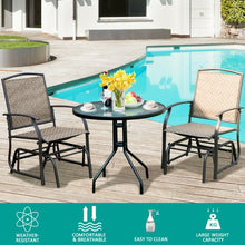 Load image into Gallery viewer, 2 pcs Patio Swing Single Glider Chair Rocking Seating
