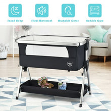 Load image into Gallery viewer, Breathable Baby Bed Side Crib Adjustable Sleeper Bedside Bassinet