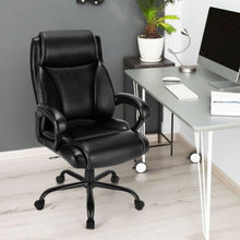 Load image into Gallery viewer, 400 Pounds Big and Tall Adjustable High Back Leather Office Chair Task Chair