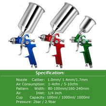 Load image into Gallery viewer, 3 HVLP Auto Paint Car Primer Air Spray Gun Kit