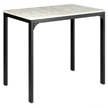 Load image into Gallery viewer, 3 Piece Counter Height Dining Set Faux Marble Table-White