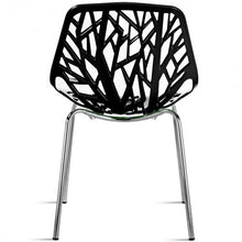 Load image into Gallery viewer, Set of 4 Dining Birch Sapling Accent Armless Chairs-Black