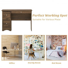 Load image into Gallery viewer, Vintage Study Office Computer Desk with 3 Drawers