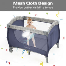 Load image into Gallery viewer, Foldable Baby Playard with Changing Station-Gray
