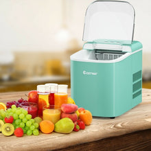 Load image into Gallery viewer, 26 lbs Countertop LCD Display Ice Maker with Ice Scoop-Light Green