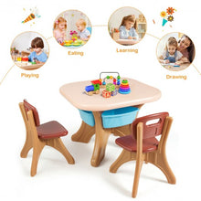 Load image into Gallery viewer, Children Kids Activity Table & Chair Set Play Furniture W/Storage-Coffee