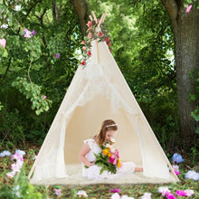 Load image into Gallery viewer, Kids Lace Teepee Tent Folding Children Playhouse W/Bag