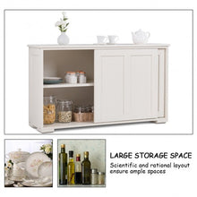 Load image into Gallery viewer, Kitchen Storage Cupboard Cabinet with Sliding Door-White
