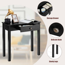 Load image into Gallery viewer, Small Space Console Table with Drawer for Living Room Bathroom Hallway-Black
