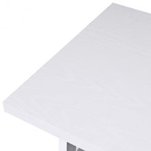 Load image into Gallery viewer, Modern Trestle Computer Desk Writing Laptop Table W/2 Open Tiers Shelves White-White