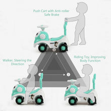 Load image into Gallery viewer, 3-in-1 Baby Walker Sliding Pushing Car w/ Sound-Green