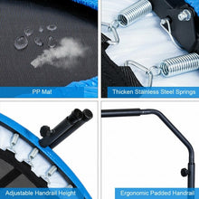 Load image into Gallery viewer, Mini Rebounder Trampoline with Adjustable Hand Rail