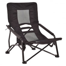 Load image into Gallery viewer, Outdoor High Back Folding Beach Chair-Black