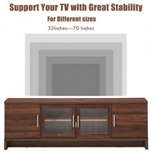 Load image into Gallery viewer, 70" Media Entertainment TV Stand with Storage Cabinet-Walnut