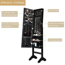 Load image into Gallery viewer, Attractive Rectangle Mirrored Jewelry Cabinet-Black