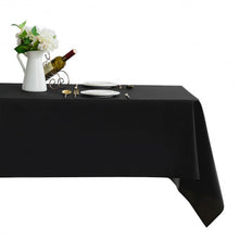 Load image into Gallery viewer, 10 pcs 90" x 132" Rectangle Polyester Tablecloth-Black