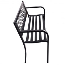 Load image into Gallery viewer, Patio Park Garden Bench Outdoor Deck Steel Frame