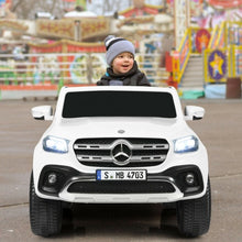 Load image into Gallery viewer, 12V 2-Seater Kids Ride On Car Licensed Mercedes Benz X Class RC with Trunk-White