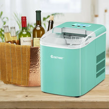 Load image into Gallery viewer, 26 lbs Countertop LCD Display Ice Maker with Ice Scoop-Light Green