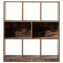 Load image into Gallery viewer, Open Compartments Industrial Freestanding Bookshelf-Brown