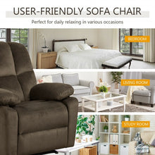 Load image into Gallery viewer, Recliner Chair Single Sofa Lounger Home Theater Seating with Footrest-Brown
