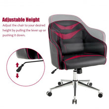 Load image into Gallery viewer, Office Chair Adjustable Height with Massage Lumbar Support-Red