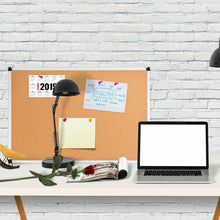 Load image into Gallery viewer, 24" x 36" Aluminum Framed Cork Board Bulletin Board with 12 Pins-2 Pack