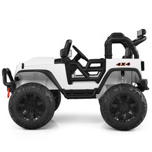 Load image into Gallery viewer, 12V Kids Ride On Truck RC Motorized Car with Spring Suspension and MP3 -White
