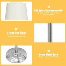 Load image into Gallery viewer, Swing Arm LED Floor Lamp with Hanging Fabric Shade