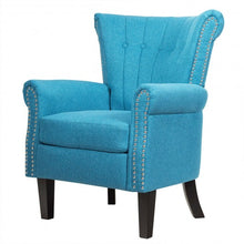 Load image into Gallery viewer, Modern Accent Tufted Upholstered Single Sofa-Blue