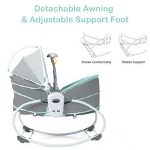 Load image into Gallery viewer, 5 in 1 Portable Baby Multi-Functional Crib with Canopy Toys-Green