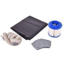 Load image into Gallery viewer, Goplus Portable Inflatable Bubble Massage SPA-Black