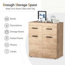 Load image into Gallery viewer, Free Standing Storage Cabinet Floor Cabinet with 2 Drawers Doors and Shelves