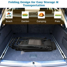 Load image into Gallery viewer, 2Pcs Folding Patio Rattan Zero Gravity Lounge Chair-Coffee