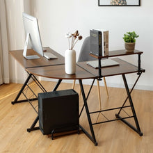 Load image into Gallery viewer, L-Shaped Desk Reversible Corner Computer Desk with Movable Shelf & CPU Stand-Wal